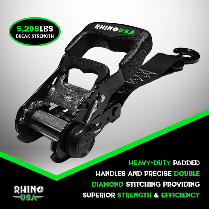 Rhino USA 4-Pack Ratchet Tie-Down Kit