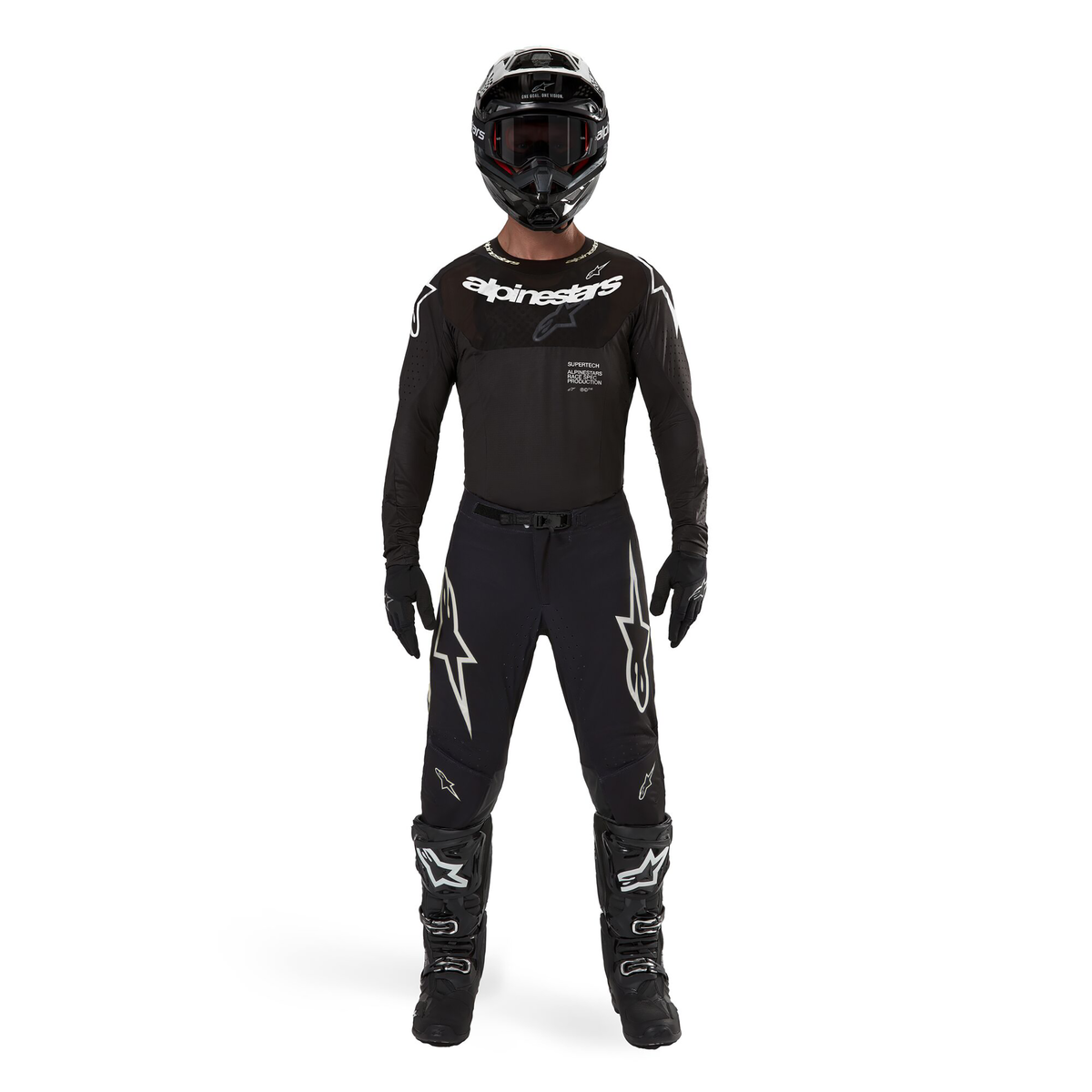 2024 Alpinestars Supertech Ward Black/Red Berry Gear Combo — BentLever.com