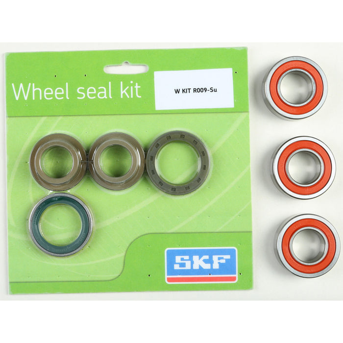 SKF Wheel Seal Kit w/ Wheel Bearings - Rear - 2001-2008 Suzuki RM125/250 - WSB-KIT-R009-SU