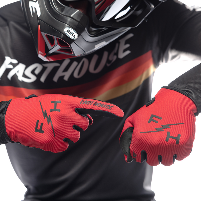 Fasthouse Carbon Eternal Glove in Red