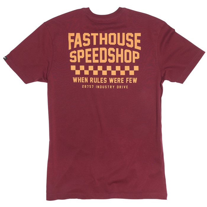 Fasthouse Chalet SS Tee in Maroon