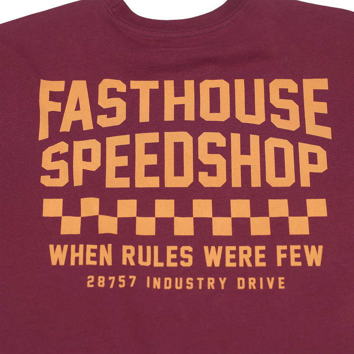 Fasthouse Chalet SS Tee in Maroon