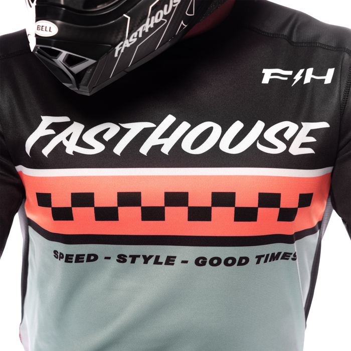 Fasthouse Elrod Formula Jersey in Oceanic Mint/Hyper Coral