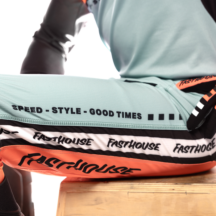Fasthouse Elrod Formula Pants in Oceanic Mint/Hyper Coral