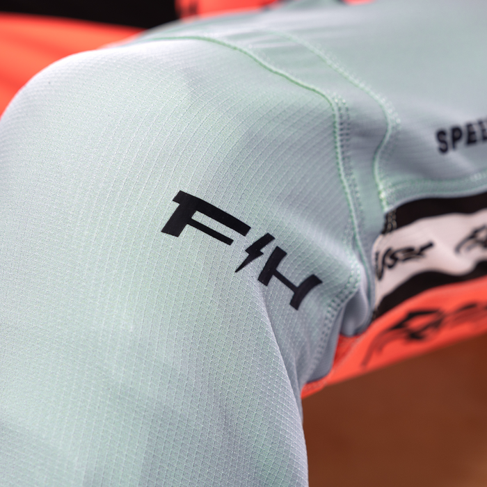 Fasthouse Elrod Formula Pants in Oceanic Mint/Hyper Coral