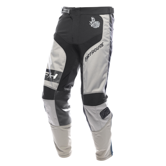 Fasthouse Grindhouse Club Pants in Light Gray/Black/Teal