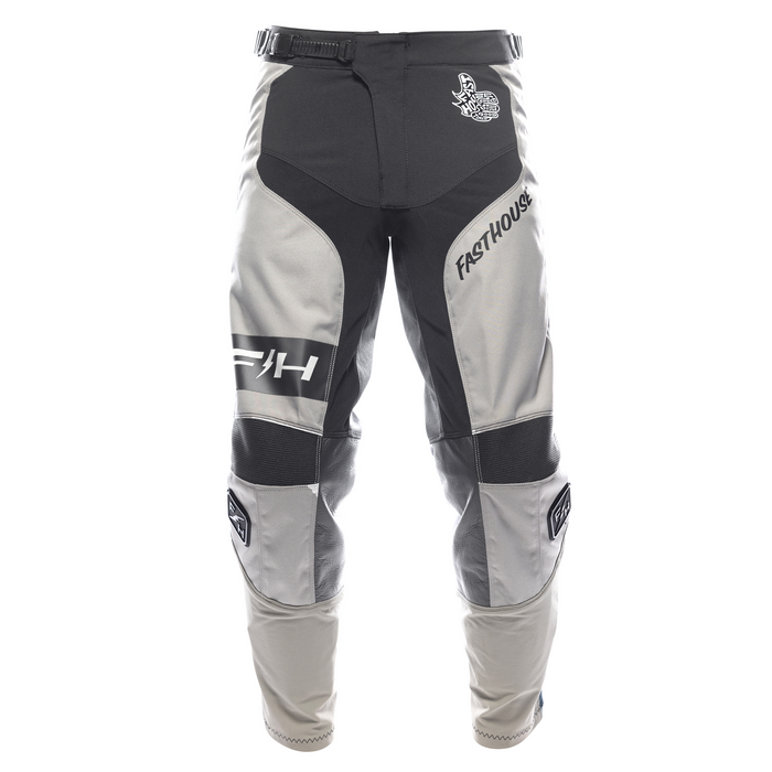 Fasthouse Grindhouse Club Pants in Light Gray/Black/Teal