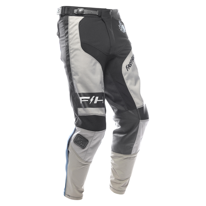 Fasthouse Grindhouse Club Pants in Light Gray/Black/Teal