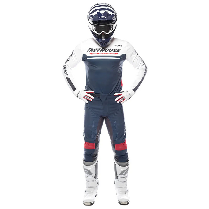 Fasthouse Helix Circuit Pants in Navy/White/Red
