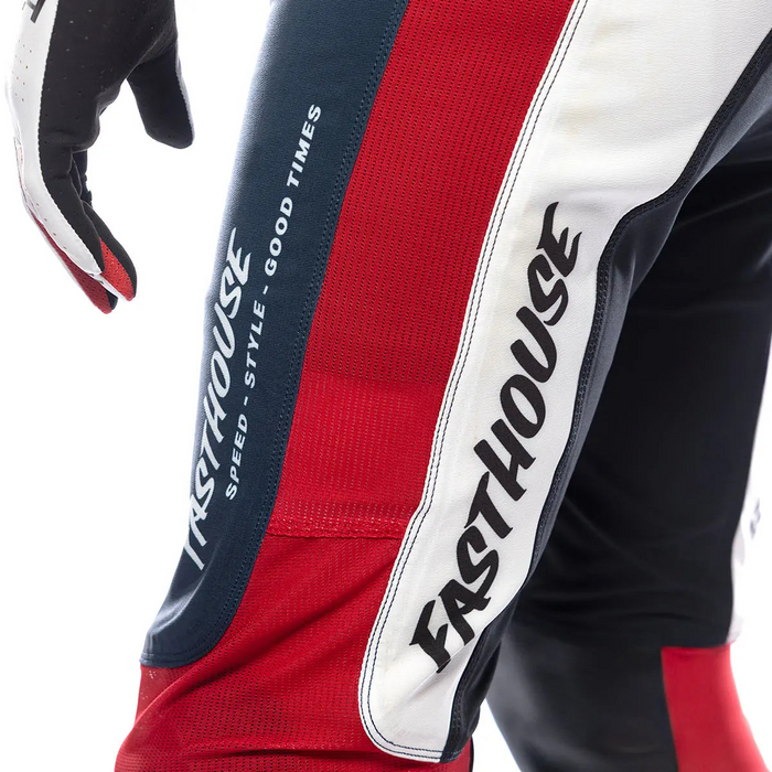 Fasthouse Helix Circuit Pants in Navy/White/Red