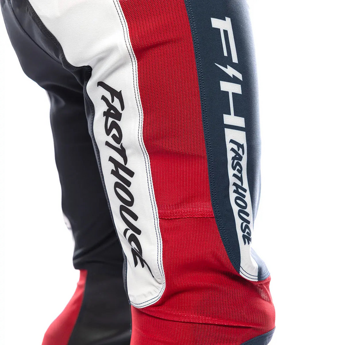 Fasthouse Helix Circuit Pants in Navy/White/Red