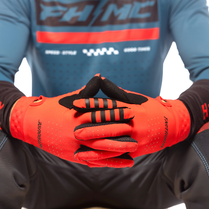 Fasthouse Helix Podium Gloves in Red