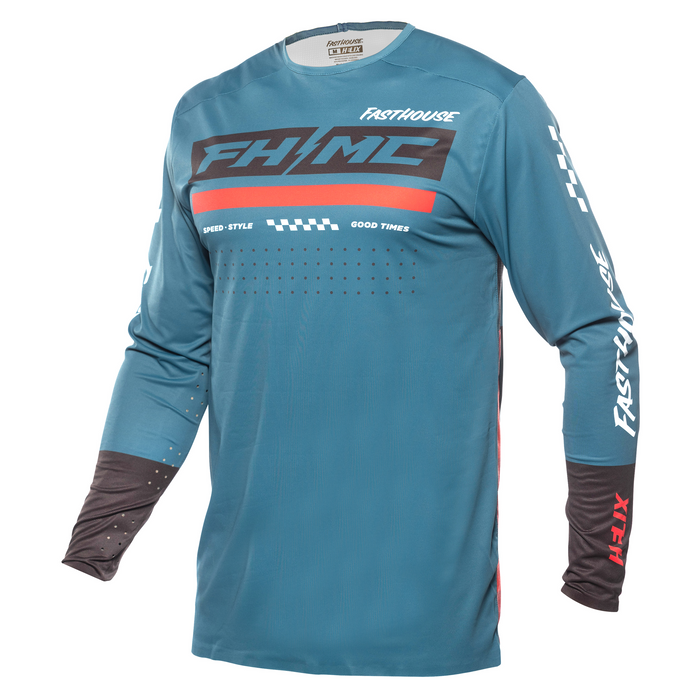 Fasthouse Helix Podium Jersey in Red/Black/Teal
