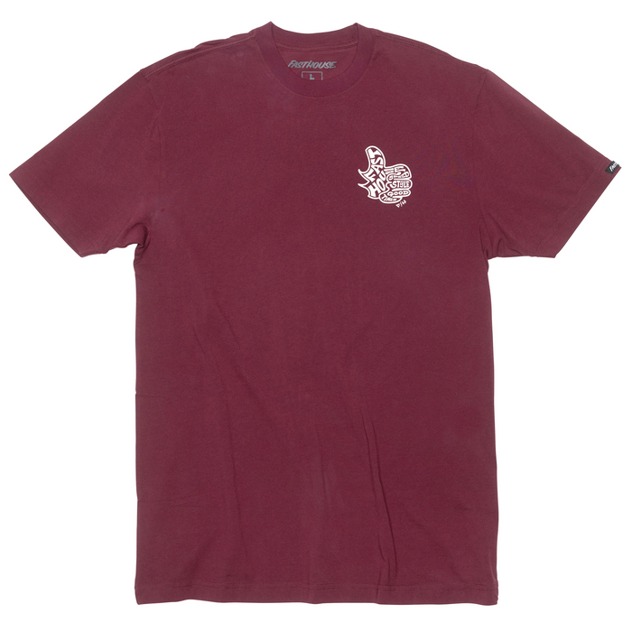 Fasthouse Satisfaction SS Tee in Maroon