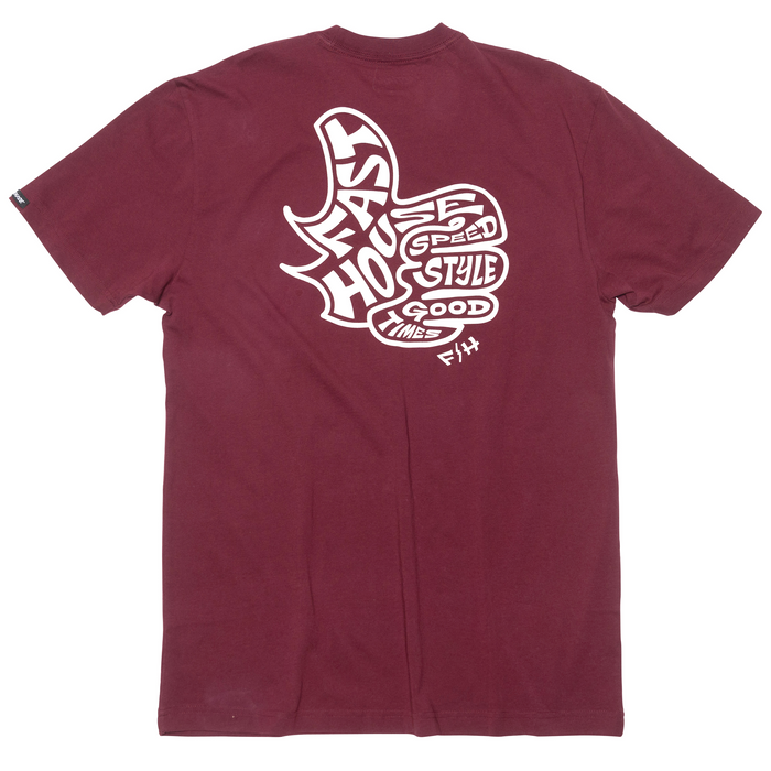 Fasthouse Satisfaction SS Tee in Maroon