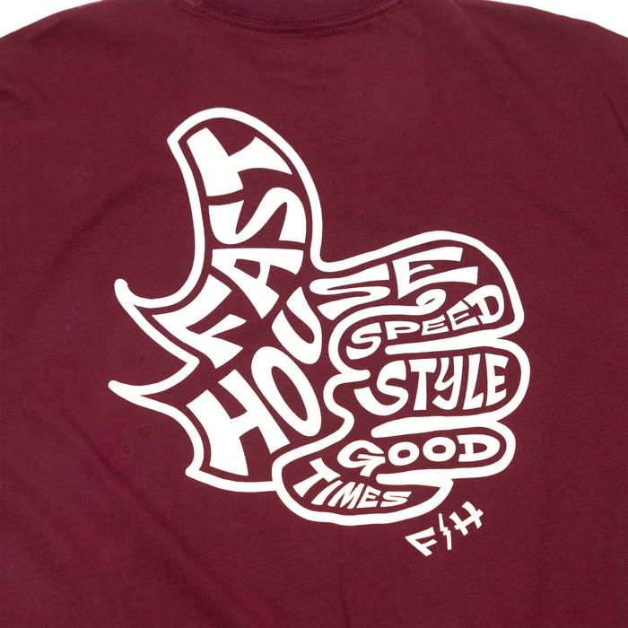 Fasthouse Satisfaction SS Tee in Maroon