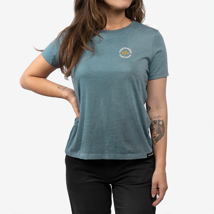 Fasthouse Women's Easy Rider SS Tee in Heather Slate