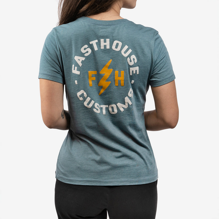 Fasthouse Women's Easy Rider SS Tee in Heather Slate