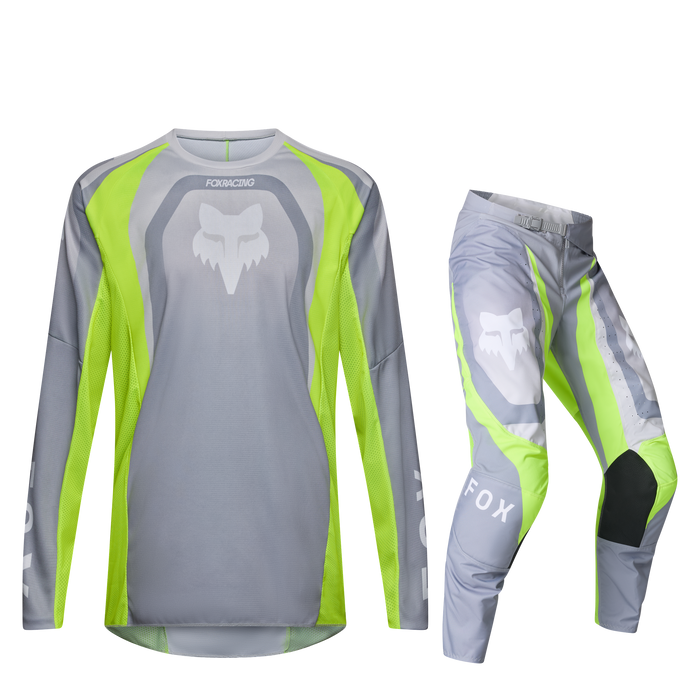 FOX Racing 180 Frame Grey/Yellow Jersey & Pant Combo jersey and pant combo