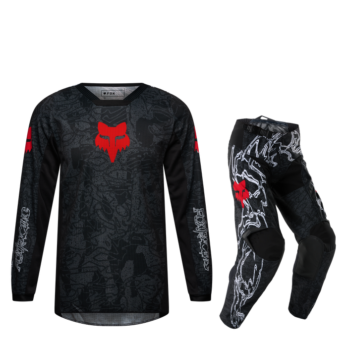 FOX Racing Youth 180 Abyss Black Jersey & Pant Combo jersey and pant combo