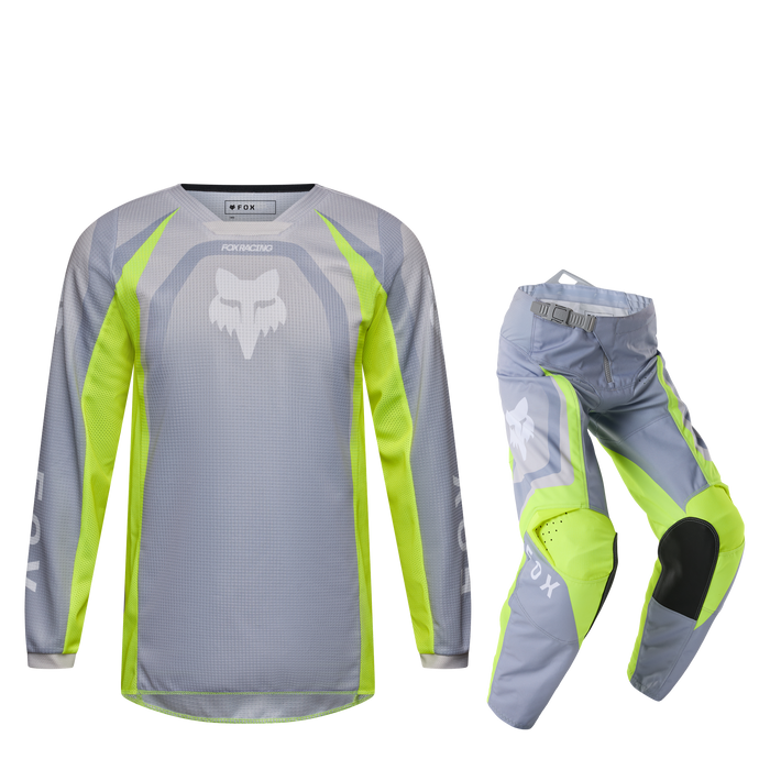 FOX Racing Youth 180 Frame Grey/Yellow Jersey & Pant Combo jersey and pant combo