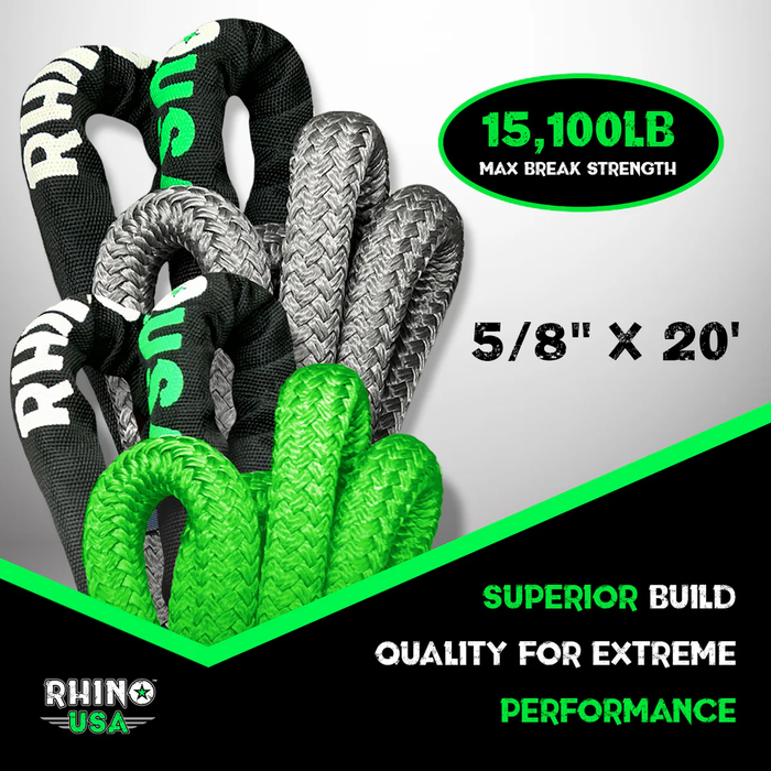 Rhino USA Kinetic Energy Recovery Rope (5/8" x 20')