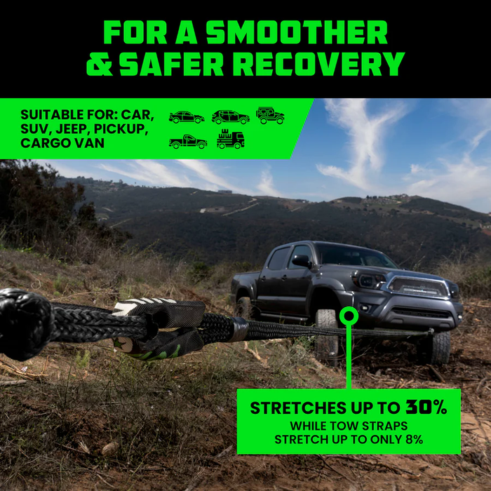 Rhino USA 7/8" x 30' Kinetic Recovery Rope Kit