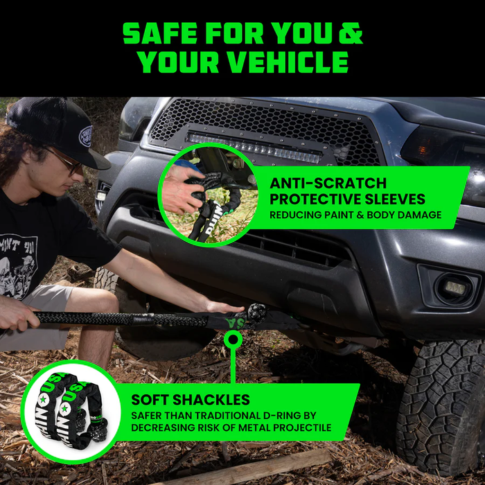 Rhino USA 7/8" x 30' Kinetic Recovery Rope Kit