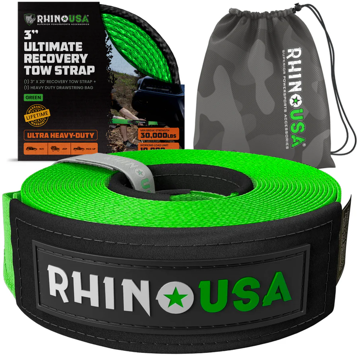 Rhino USA Recovery Tow Strap (3" x 20')