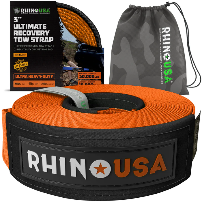 Rhino USA Recovery Tow Strap (3" x 20')