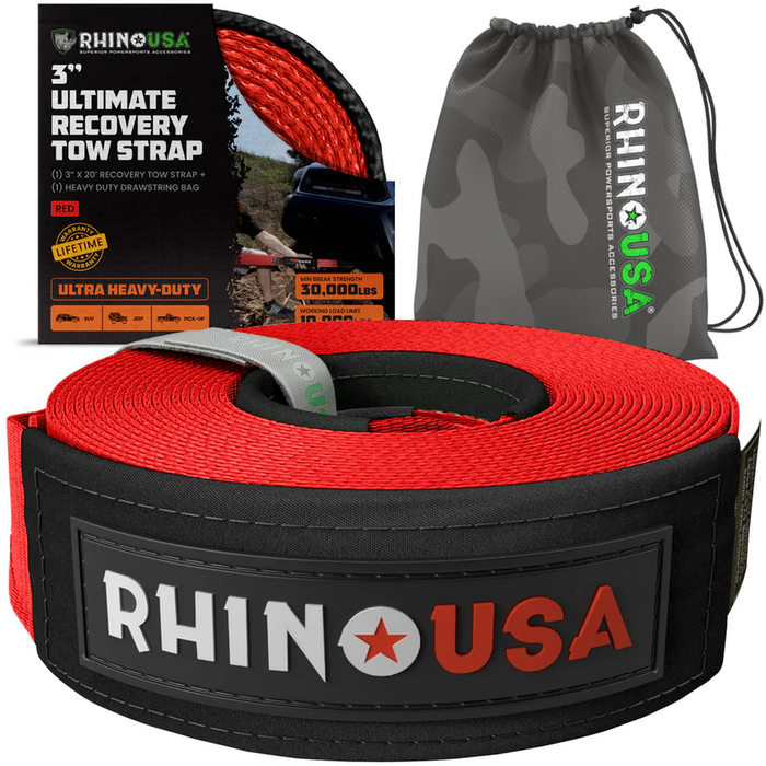 Rhino USA Recovery Tow Strap (3" x 20')