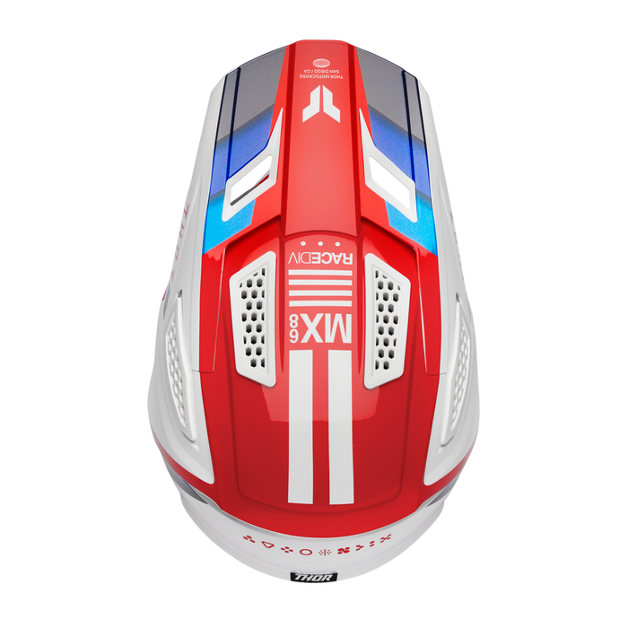Thor Fleet Defy Helmet in White/Red/Blue