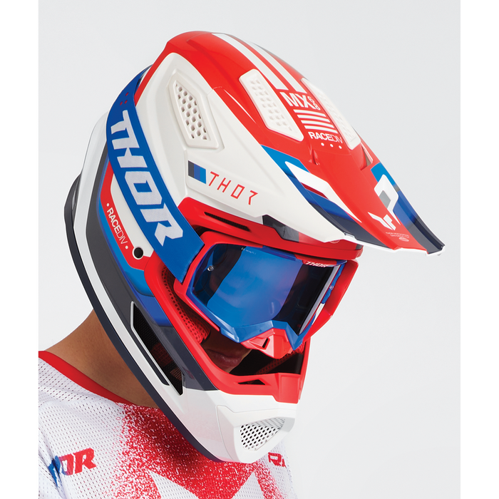 Thor Fleet Defy Helmet in White/Red/Blue