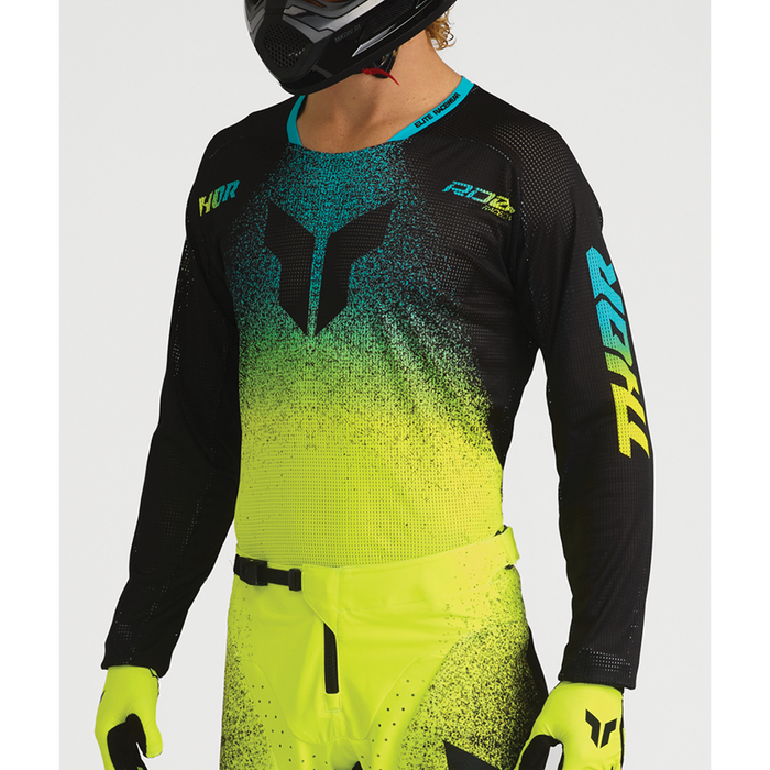 Thor Launchmode Air Darkside Jersey in Black/Acid