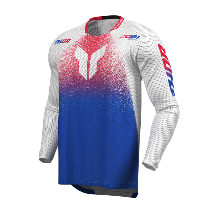 Thor Launchmode Air Darkside Jersey in White/Blue