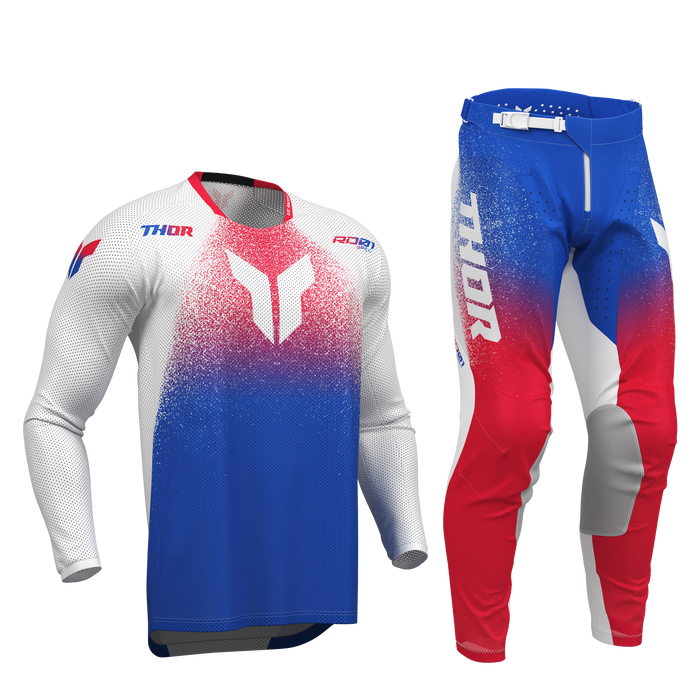 Thor Launchmode Air Darkside White/Blue Gear Combo