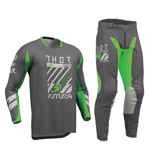 Thor Launchmode Futura Charcoal/Green Gear Combo