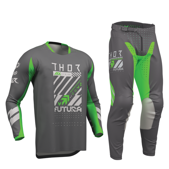 Thor Launchmode Futura Charcoal/Green Gear Combo