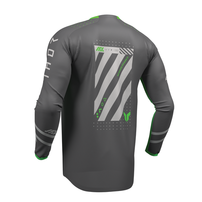 Thor Launchmode Futura Charcoal/Green Gear Combo jersey view