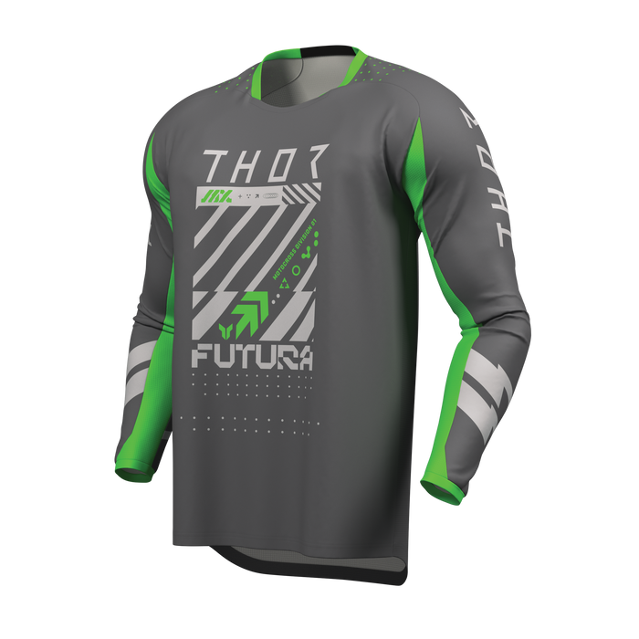 Thor Launchmode Futura Jersey in Charcoal/Green