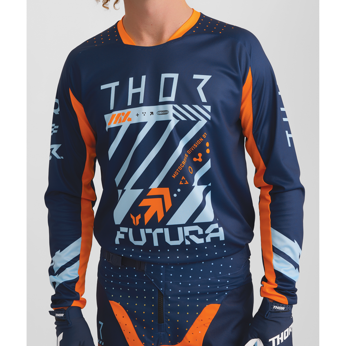 Thor Launchmode Futura Jersey in Navy/Orange