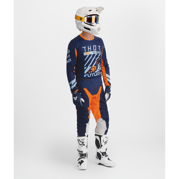 Thor Launchmode Futura Navy/Orange Gear Combo full outfit view 1