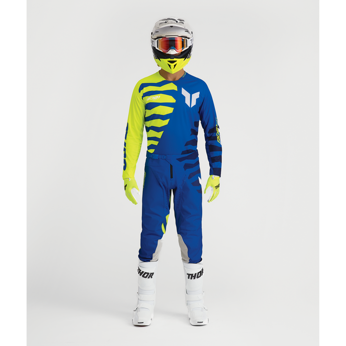 Thor Launchmode Shredder Blue/Acid Gear Combo full outfit view 1