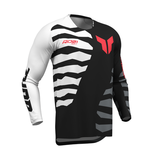 Thor Launchmode Shredder Black/White Gear Combo jersey view