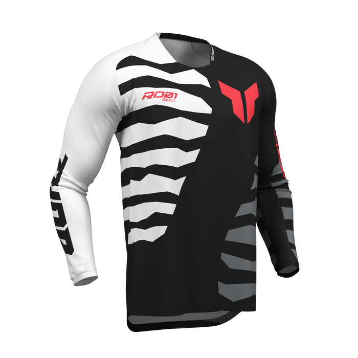 Thor Launchmode Shredder Black/White Gear Combo jersey view