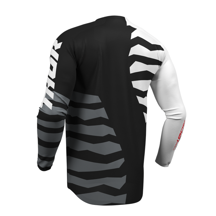 Thor Launchmode Shredder Black/White Gear Combo jersey view