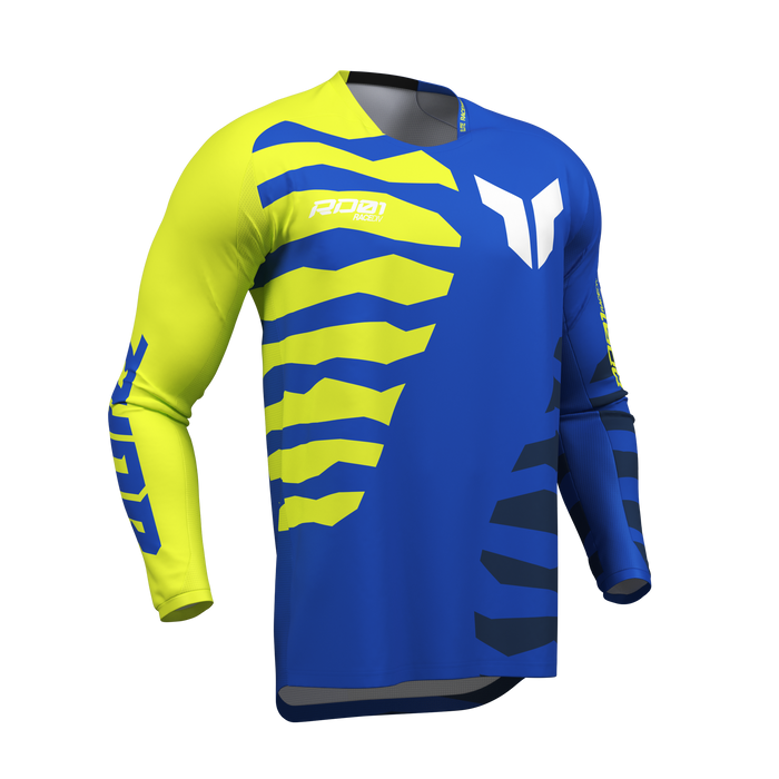 Thor Launchmode Shredder Blue/Acid Gear Combo jersey view