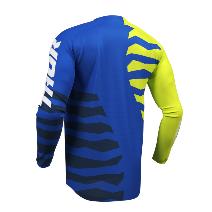 Thor Launchmode Shredder Blue/Acid Gear Combo jersey view