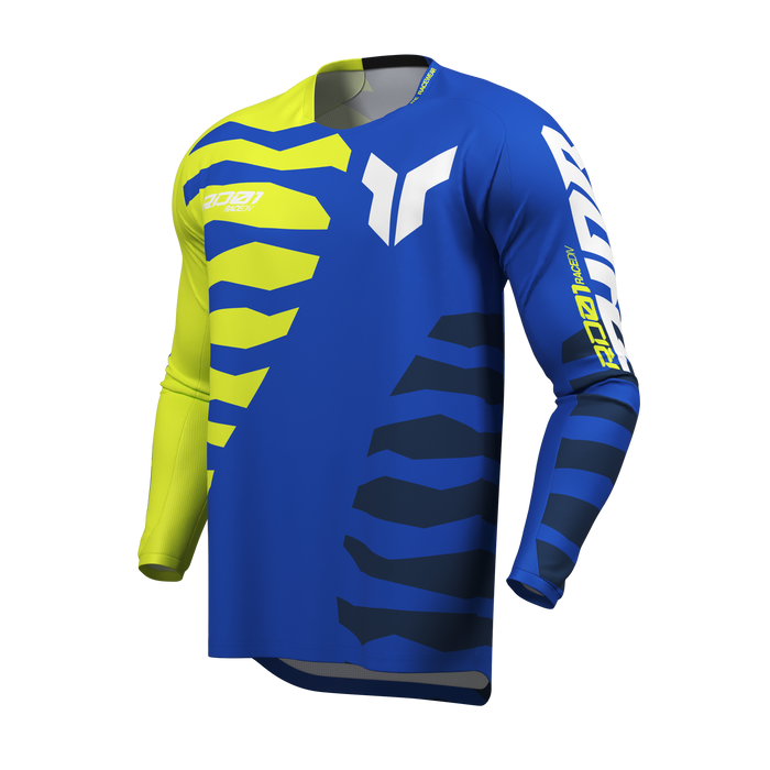 Thor Launchmode Shredder Jersey in Blue/Acid