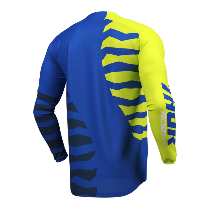 Thor Launchmode Shredder Jersey in Blue/Acid
